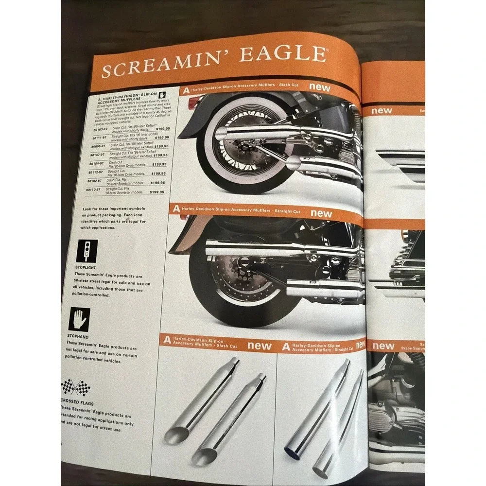 2- Vintage 1998 Harley-Davidson Motor Cycle Company Catalog Parts Accessories